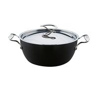 Circulon Style Hard Anodised Deep Chefs Casserole, 26cm/5.2L, Black