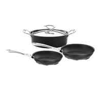 Style Hard Anodized Pan Set - Dishwasher Safe Cookware - Pack of 3 Circulon Black One Size