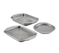 Circulon Total Bakeware Nonstick Toaster Oven & Personal Pizza Pan Baking Set, 4-Piece