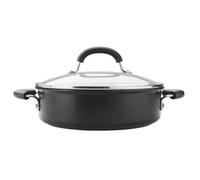Circulon Total Black Round Hard Anodised Aluminium Non-Stick Covered Sauteuse Pan 28Cm, 4.7L