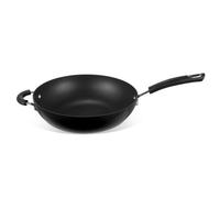 Circulon Total Black Round Hard Anodised Aluminium Non-Stick Stir-Fry Wok Pan With Helper Handle 30Cm