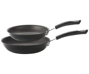 Circulon Total Hard Anodised Frying Pan | Nonstick Frying Pan for Even and Thorough Cooking | Non Stick Pan Suitable for All Hob Types Including Induction - Twin Pack, 22 and 25cm