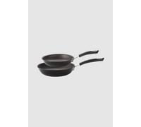 Total Induction Frying Pan Set Non Stick Durable Hard Anodised Aluminium, 22 and 25cm Circulon Black One Size