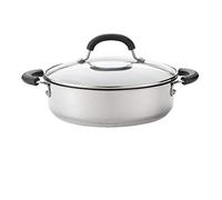 Circulon Total Stainless Steel Casserole Dish with Lid | Non Stick Pan for Even, Thorough Cooking | Stainless Steel Cookware Suitable for All Hob Types Including Induction - 24 cm (2.8 L)