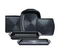 Circulon Ultimum Black Rectangle Carbon Steel Freezer Safe Roast And Bake Set Pack Of 5