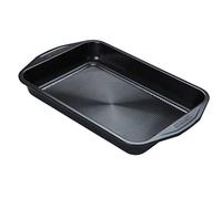 Circulon Ultimum Deep Baking Tray Non Stick - Rectangular Cake or Roasting Tin, Durable Carbon Steel, Freezer and Dishwasher Safe Bakeware, 39.5 x 25 x 5cm, Black
