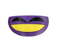 Circus 3D Printed Figures Circus Merch Cartoon Smile Face Popcorn Bowl, Purple Yellow Reusable Snack Container, Cute Character Shaped Tub for Movie Nights & Parties A01