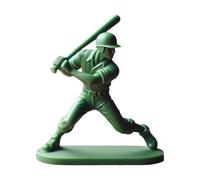 Circus Action Figures Interesting Green Baseball Soldier Character Classic Toy Set Baseball Player Statue Novel Mini Soldier Statue Suitable For Home Desktop Decoration Stick Bots Pack (A, One Size)