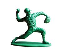 Circus Action Figures Interesting Green Baseball Soldier Character Classic Toy Set Baseball Player Statue Novel Mini Soldier Statue Suitable For Home Desktop Decoration Stick Bots Pack (C, One Size)