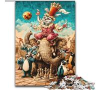 Circus Animals Adult Jigsaw Puzzles 1000, Learning Educational Toys Family Games Suitable for Desktop Decoration (50x75cm)