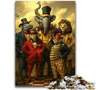 Circus Animals Adult Jigsaws 1000 Pieces Difficult,Pattern Assembly Fun at Home Activities,Birthday Present,Travel Gifts (38X26cm)