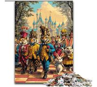 Circus Animals Jigsaws Puzzles 1000 Pieces for Adults Gifts, Help The Brain Exercise Addictive Toys to Cultivate Patience Unique Challenge Game (50x75cm)