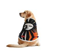 Circus Background, Retro Futurism Dog Shirt Vest Dog Clothes- Breathable Cooling for Big Dogs, Sun Protection Comfort Wear for Golden Retriever, Husky, Alaska Outdoor Activities XX-Large