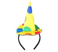 Circus Clown Headband PolkaDots Bowtie/Hat Hairband Cosplay Costume Headpiece for Adult Kids Stage Props Funny Headwear