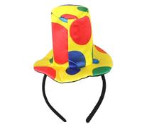 Circus Clown Headband PolkaDots Bowtie/Hat Hairband Cosplay Costume Headpiece for Adult Kids Stage Props Funny Headwear