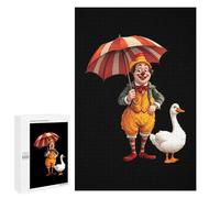 Circus Clowns-Actions Jigsaw Puzzle for Adults Wooden Challenging Puzzles Gift for Family Friends