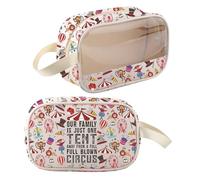 Circus Makeup Bag Circus Gifts Circus Monkey Gifts Our Family Is Just One Tent Away From a Full Blown Circus Zipper Pouch