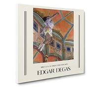 Circus Performer Miss La By Edgar Degas Canvas Print | Gallery Wrapped 30mm Frame Wall Art | 20x20 inches | Ready to Hang | Impressionist Picture | Living Room Bedroom Lounge Office