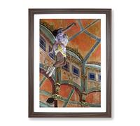 Circus Performer Miss La By Edgar Degas Classic Painting Framed Print | A4 Walnut Framed Wall Art | Ready to Hang | Classic Historical Picture | Living Room Bedroom Lounge Office