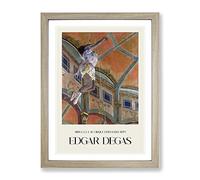 Circus Performer Miss La By Edgar Degas Exhibition Museum Painting Framed Print | A4 Oak Framed Wall Art | Ready to Hang | Modern Historical Picture | Living Room Bedroom Lounge Office