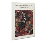 Circus Riders By Ernst Ludwig Kirchner Canvas Print | Gallery Wrapped 30mm Frame Wall Art | 24x16 inches | Ready to Hang | Surrealist Picture | Living Room Bedroom Lounge Office