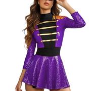 Circus Royal Guard Halloween Costume Marching Band Sequin Tassel Drum Majors Majorette Performance Dress Cosplay Stage Party