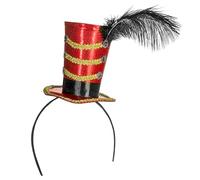 Circus Showman Hat | Ringmaster Hat | Showman Top Hats | Circus Ringleader Costume | Carnival Ringmaster Cap | Parade Master Cap | Lion Tamer Hats | Carnival Costume Accessories | Multicolor | 10.5"
