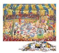 Circus Wooden Jigsaw Puzzles for Adults Fun 300 Pieces Education Game Stress Relief Toy Home Decoration Toy Intellectual Game Relaxation And Intelligence 300pcs (40x28cm)