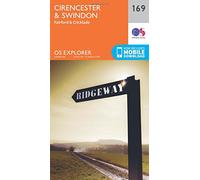 Explorer 169 Cirencester & Swindon Map With Digital Version, Orange One Size