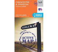 Explorer Active 169 Cirencester & Swindon Map With Digital Version One Size