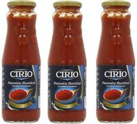 Cirio Passata Rustica Crushed Tomatoes, Italian Sun-Ripened, 680g, Pack of 3