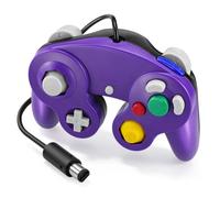 Cirka Wired Controller for Nintendo GameCube & Wii - Purple Black | Dual Analog Joysticks, Vibration Feedback, Pressure-Sensitive Buttons