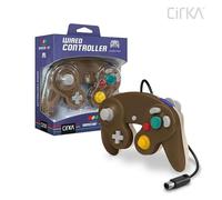 Cirka Wired GameCube Controller for GameCube(GC) / Wii - Brown Beige | Dual Analog Joysticks, Vibration Feedback, Pressure-Sensitive Buttons