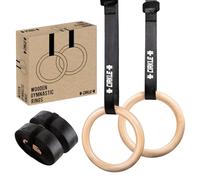 CIRKLE® | 2 Wooden Gymnastics Rings | 23 cm Diameter with Adjustable Straps | Training, Fitness, Bodybuilding, Gym, Sport | Easy to Fix, Maximum Safety | Aerobik | OriginalCup