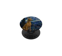 Cirneco dell'Etna Dog Van Gogh Starry Night PopSockets Adhesive PopGrip