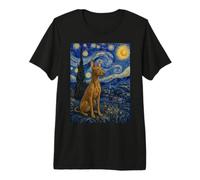 Cirneco dell'Etna Dog Van Gogh Starry Night Premium T-Shirt