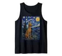 Cirneco dell'Etna Dog Van Gogh Starry Night Tank Top