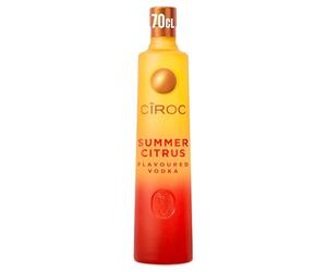 Ciroc Summer Citrus Flavoured Vodka | 37.5% vol | 70cl | Ultra Premium Luxury Vodka | Infused with Flavours of Juicy Blood Orange & Zesty Lime | Recommended for a Mixed Drink or Cocktails
