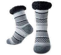 Cirorld Slipper Fluffy Socks for Women Men, Warm Winter Thick Fuzzy Bed Socks With Grippers, Non Slip 4-9, Christmas Birthday Halloween Holiday Gifts for Women, Ladies, Girls, Stocking Fillers,Beige