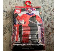 Cirque Sinister Scary Bo Bo the Clown Costume Mens Medium Chest 38"- 40" Red