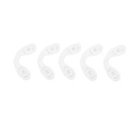 Cirraorive 5 Pairs Silicone Eyeglass Nose Pads Joint Oval Push, Clear, M