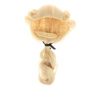 Cirraorive Colonial Synthetic White Judge Lawyer Costume Long Curly Heat Resistant Breathable Comfortable Material Suitable for Men Women Stage Performance, blonde
