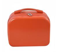 Cirraorive Cosmetic Case Travel Makeup Bag Vanity Organizer Toiletry Box with Impact Resistant Hard Case and Handle Suitable for Holidays Office Commuting Dorm, Orange, Orange, 14 Inch