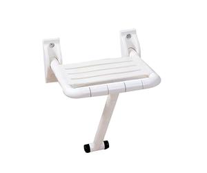 Cirraorive Folding Bath Chair Anti Slip Stool Foldable Shower Bench Stainless Steel Structure Suitable for Elderly Home Welfare, White