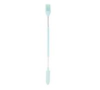 Cirraorive Makeup Mini Spatulas Small Silicone Spatulas Set Double Ended Design Retractable Handle Portable Mixing Tool Reusable Material Suitable for, Green spatulas Brush