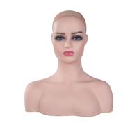 Cirraorive Mannequin Head Display Female Mannequin Form Stand Head Model With Shoulders PVC Composition Neat Appearance Balanced Display Suitable for shop displays home decoration training studios