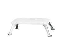 Cirraorive Nail Art Armrest Cushion, Manicure Hand Rest, Table Mat, Wrist Support, Adjustable Height, Elegant Design, Suitable, white and argent leg