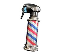 Cirraorive Portable Barber Spray Bottle Refillable Reusable Empty Retro Striped Hair Styling Hair Spray Can Hairstylist, Grey