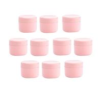 Cirraorive Set of 10 Empty Refillable Containers for Lotions And Cosmetics, Ideal for Storing Makeup And Other Items, Pink-20g, as described