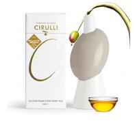 Cirulli Italian Extra Virgin Olive Oil - Ceramic Olive Oil Bottle - 500ml - Ideal Gourmet Gift -Cold Pressed EVOO, Early Harvest, Hand-Picked Olives, High in Polyphenols, Fruity Aroma - Dove Grey